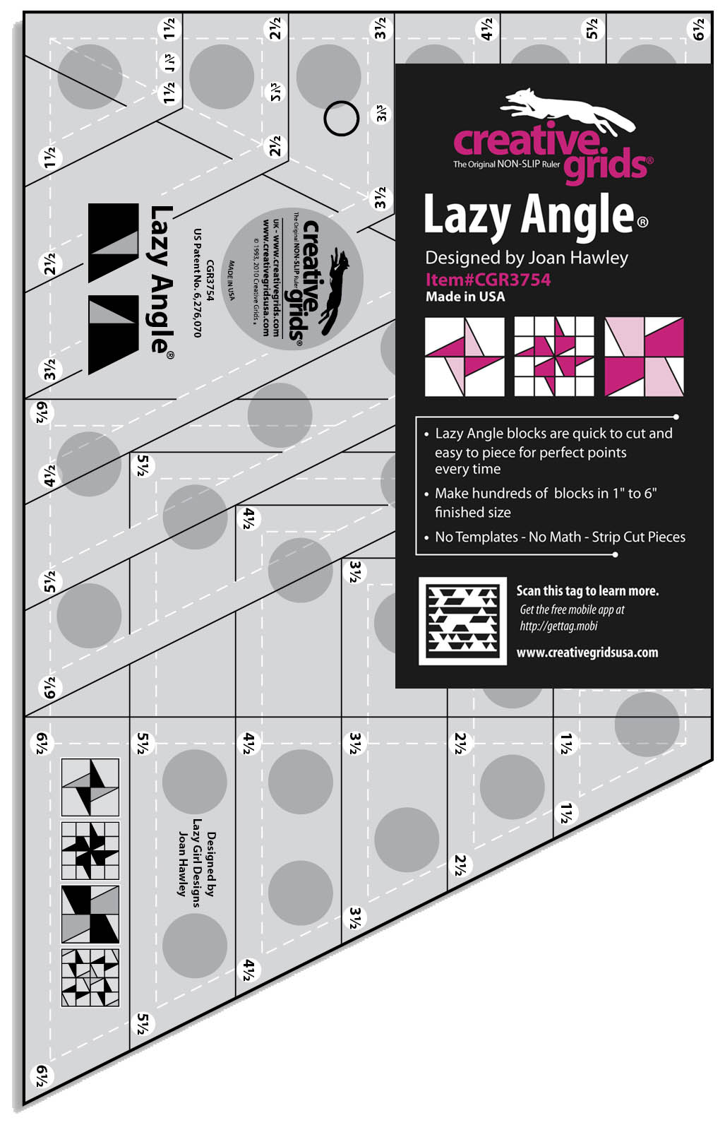 Lazy Angle Ruler - Lazy Girl Designs