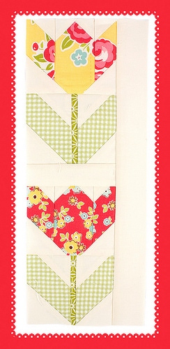 Spring Tulips in the Quilty Fun book by Lori Holt of Bee in my Bonnet
