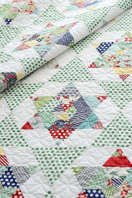 Starlight Quilt by Thimble Blossoms featuring April Showers by Bonnie and Camille for Moda Fabrics