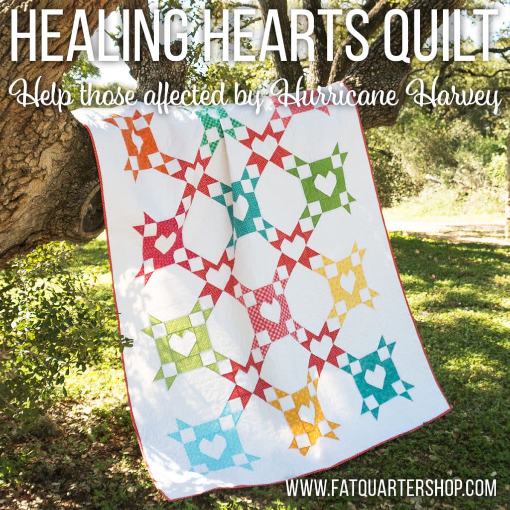 Healing Hearts quilt for Hurricane Harvey flood relief