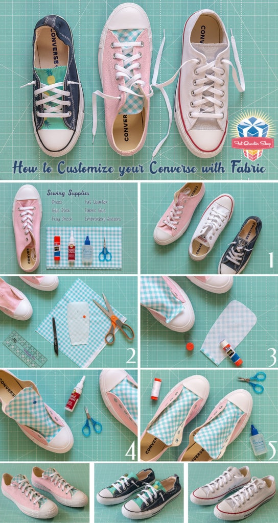 DIY Customizable Converse by Melissa - The Jolly Jabber Quilting Blog