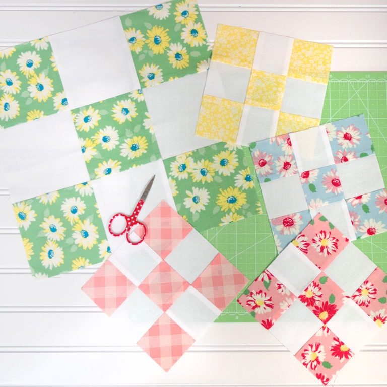 Quilty Staffer Denise made her Nine Patch Block using Cheeky by Urban ...