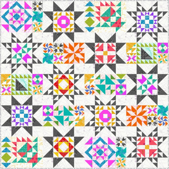 Cream & Sugar Quilt using Sun Print by Alison Glass for Andover Fabrics