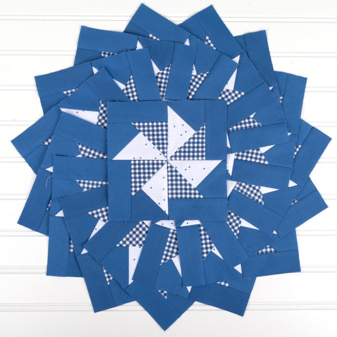 Here are the cutting instructions for the Vintage Pinwheel Block