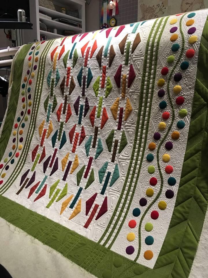 Quilt pieced by Roseline Dufour