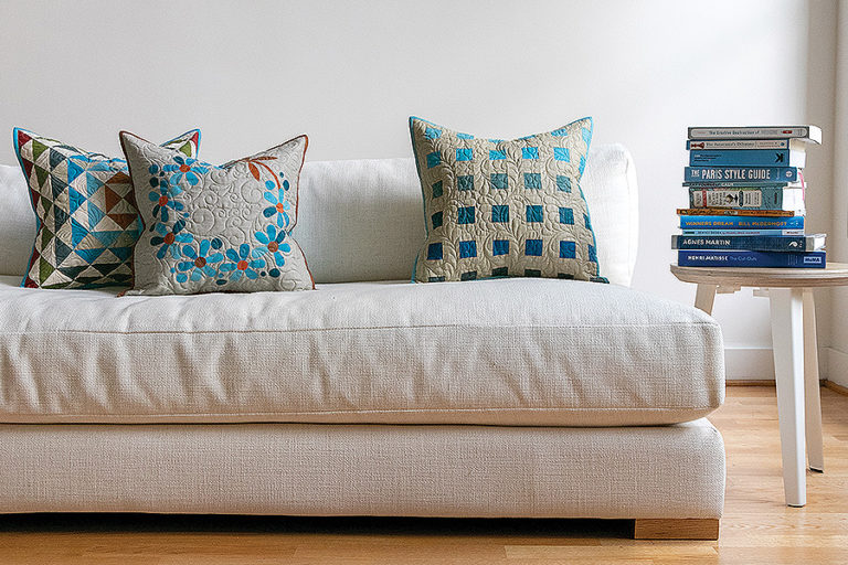 Hard to be blue with these great pillows To the Point Pillow, Ring