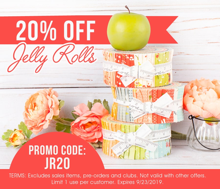 Jelly Roll Sale save 20% with coupon code JR20