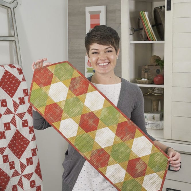 When sewing up Hexagon Twinkle, Krista cut her own strips of Moda ...