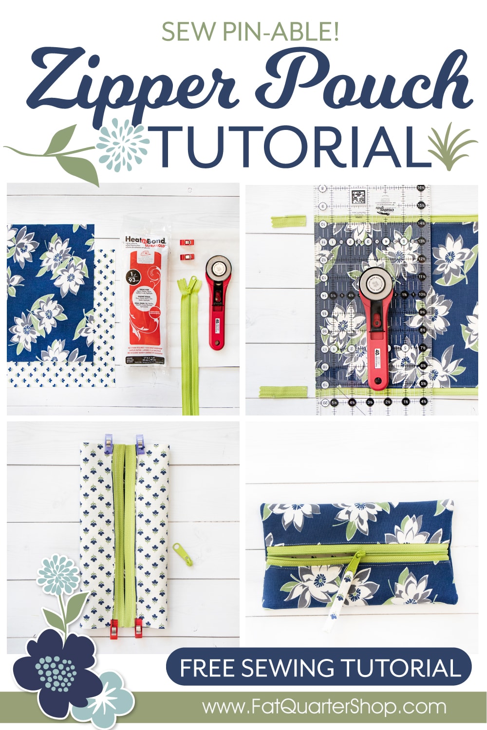 FREE Super Easy Zipper Pouch Tutorial - The Jolly Jabber Quilting Blog