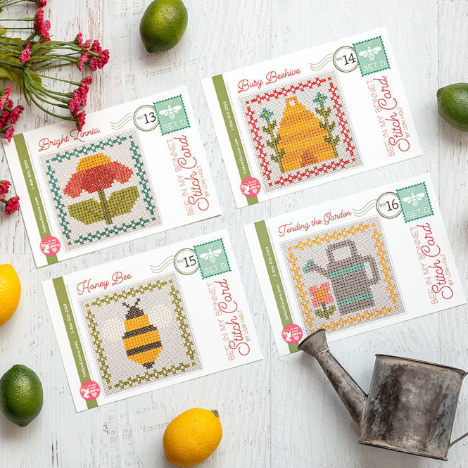 Stitch Card Set D Is Buzzing With Bees Lori s Traditional Bee Motifs 