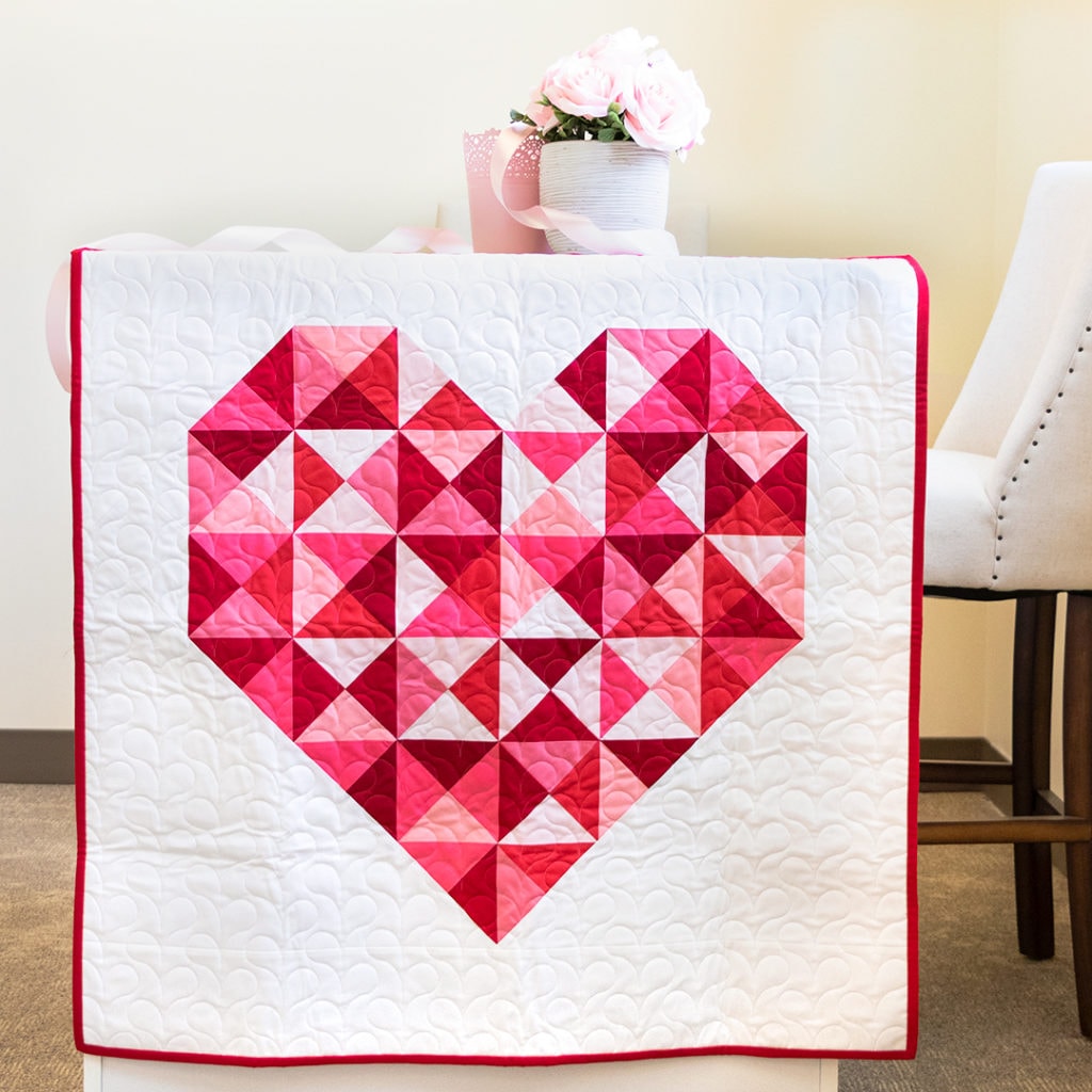 Stitches From The Heart Finishes At 35 X 35 The Pattern Also Offers A Mini 12 X 12 Version 