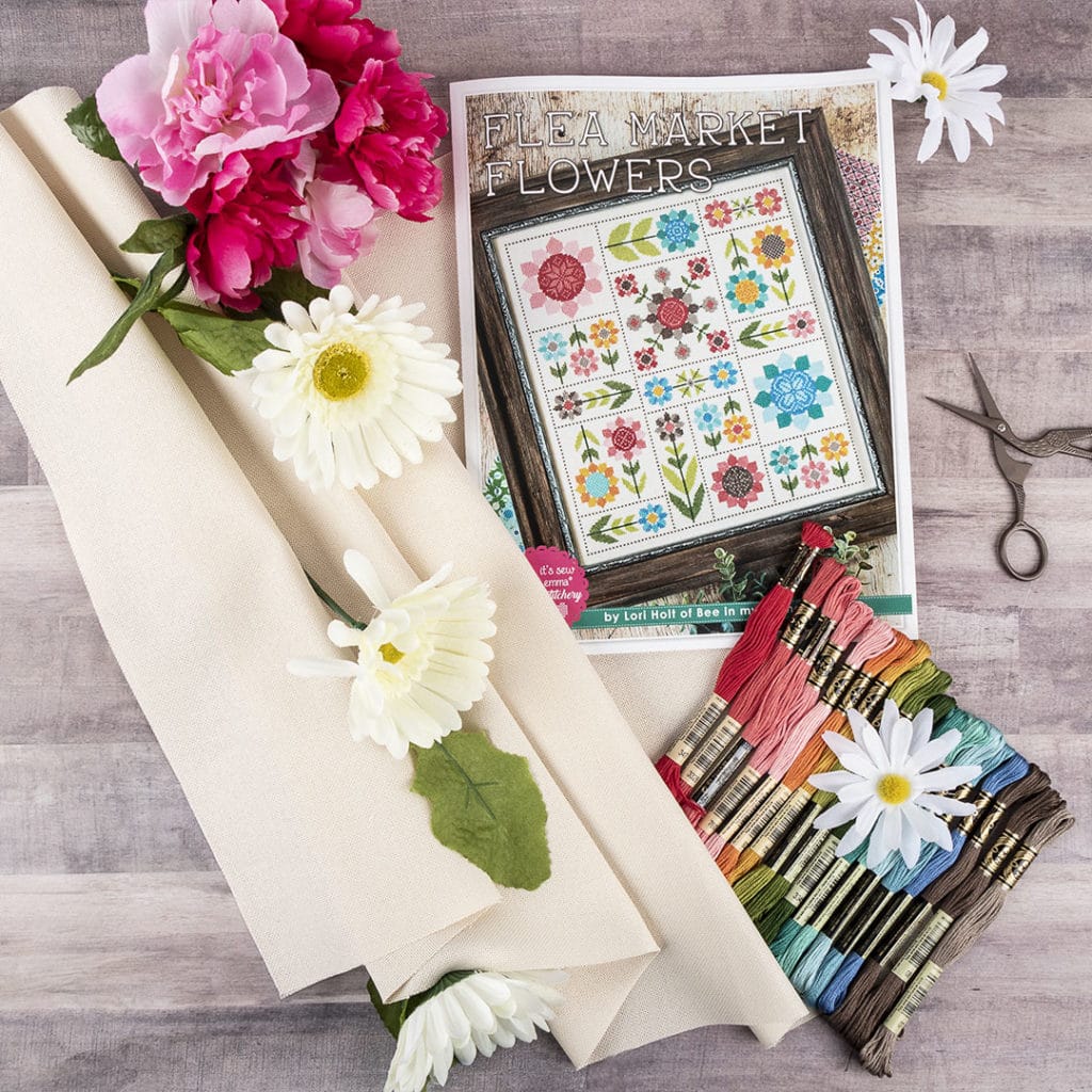 Lori Holt Flea Market Flowers Cross Stitch Pattern Lori Holt Flea