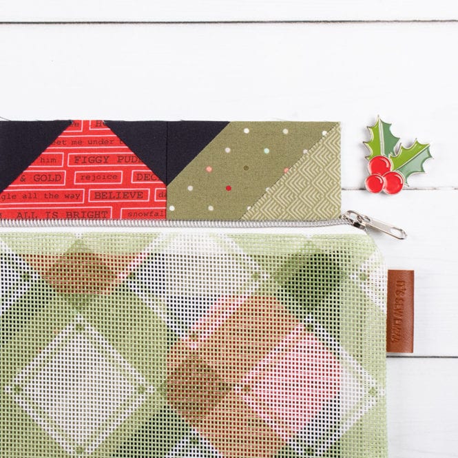 The quilt finishes at 33.5″ x 38.5″. We are sewing our quilt with the