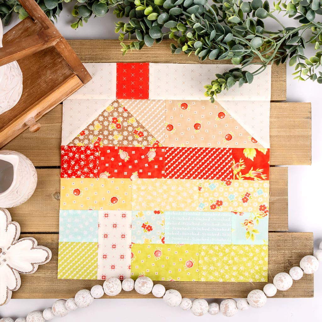 DOWNLOAD THE FREE BRICK HOUSE SCRAP QUILT PATTERN