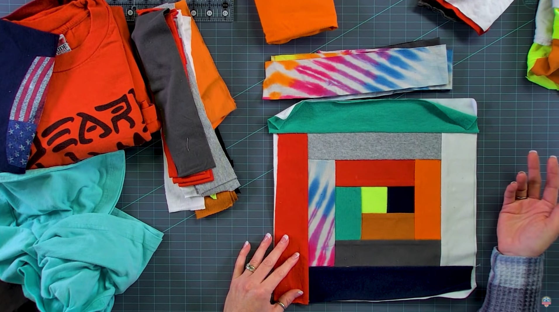 These blocks can even be the same size as the Tshirt blocks and be