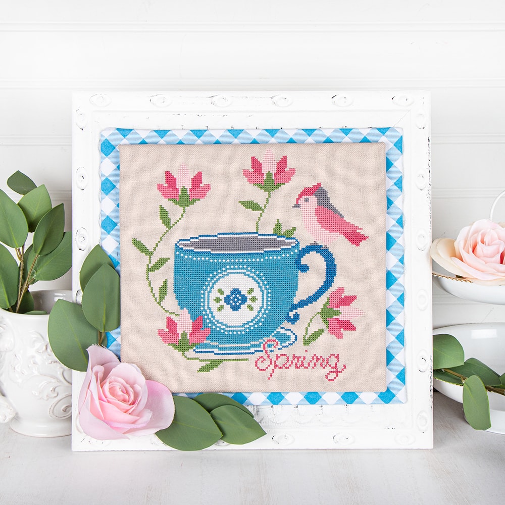 Tea Thyme Cross Stitch Pattern Photo