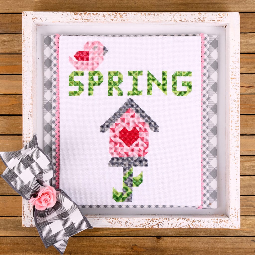 Completed and finished Spring Patchwork seasons design