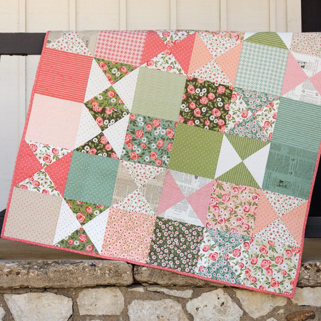 A nice shot of Kimberly's Layer Cake Quilt