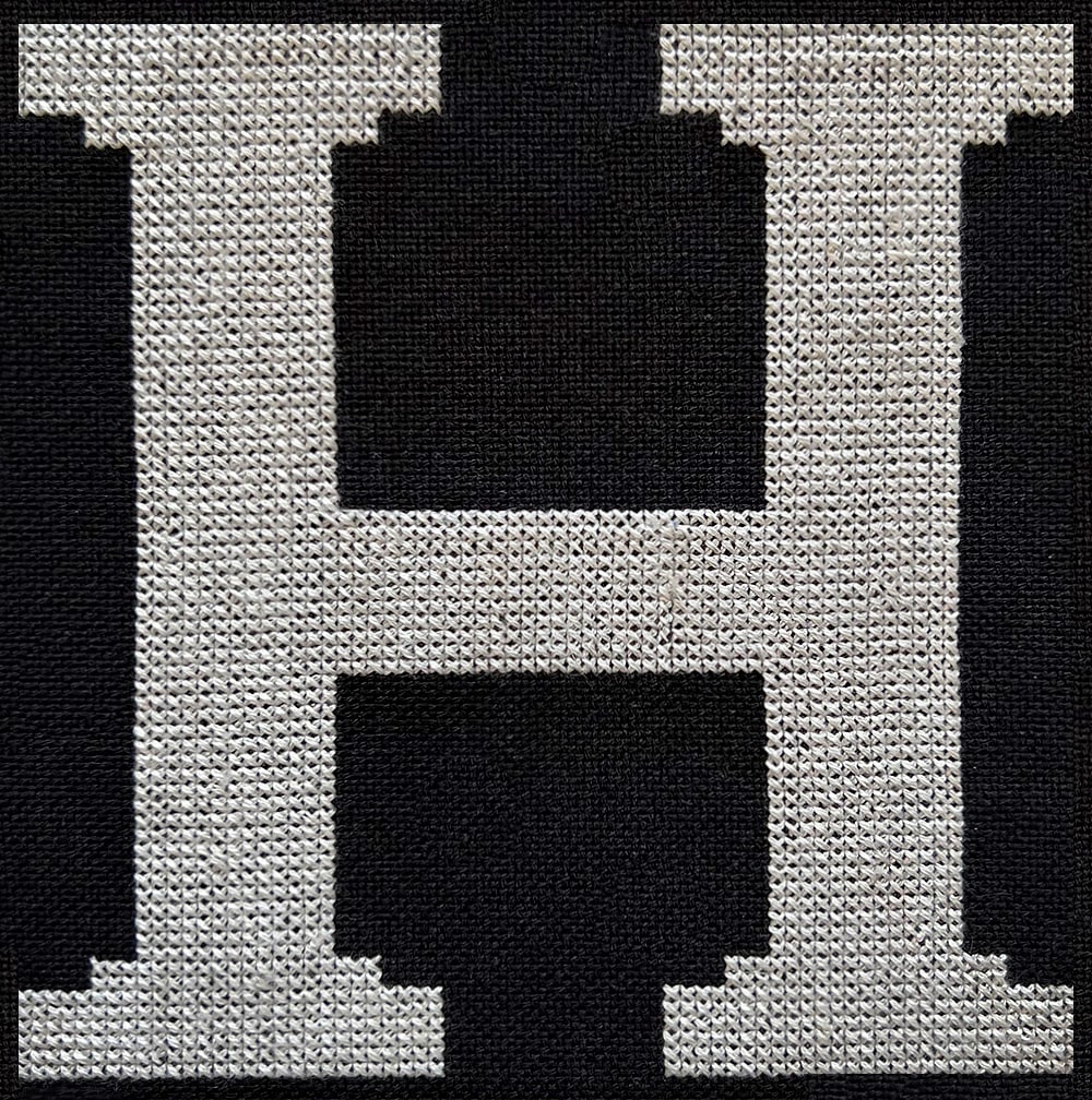 H cross stitch pattern