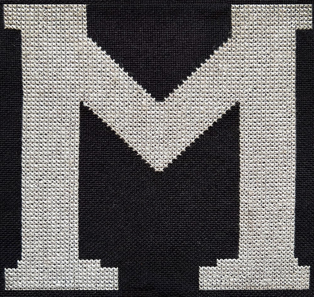 M Cross Stitch Pattern