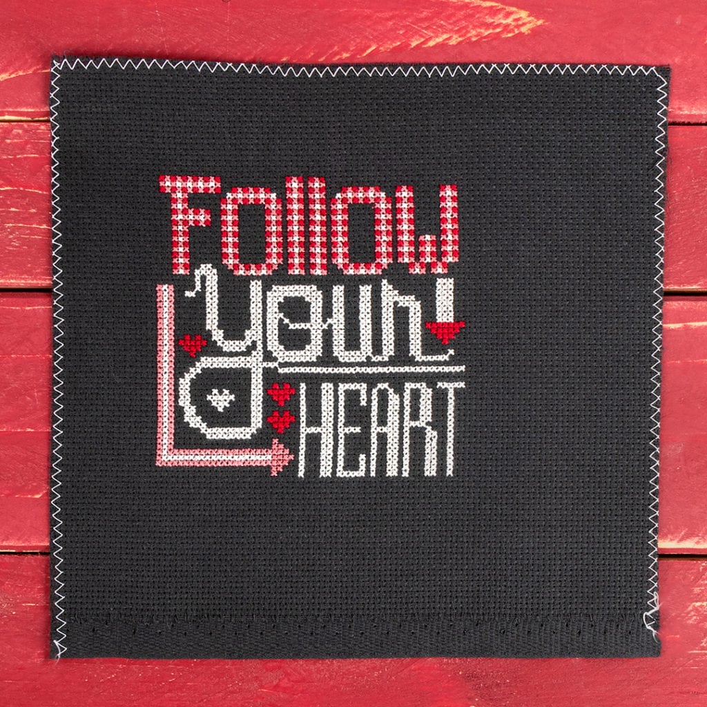 Follow your Heart Cross Stitch Pattern
