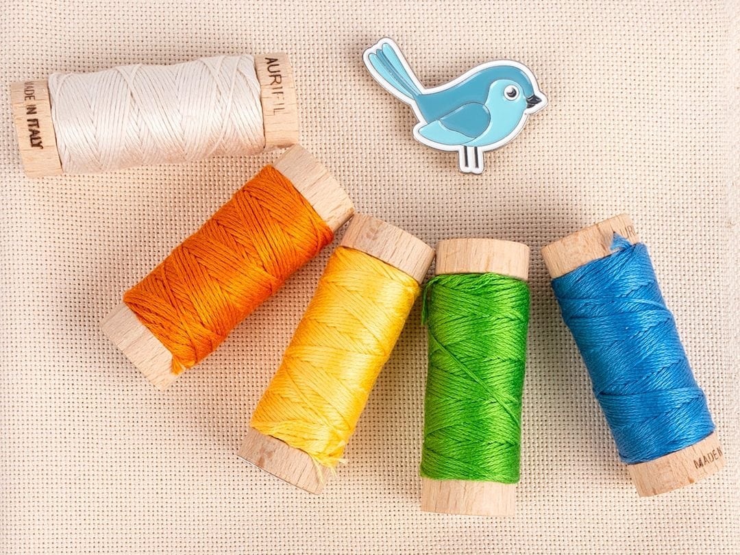 Selection of AuriFloss cotton floss for cross stitch and embroidery