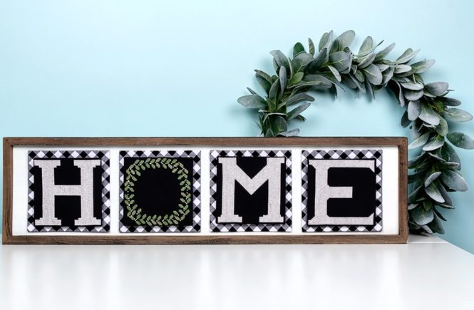 Home is where the wreath is completed cross stitch