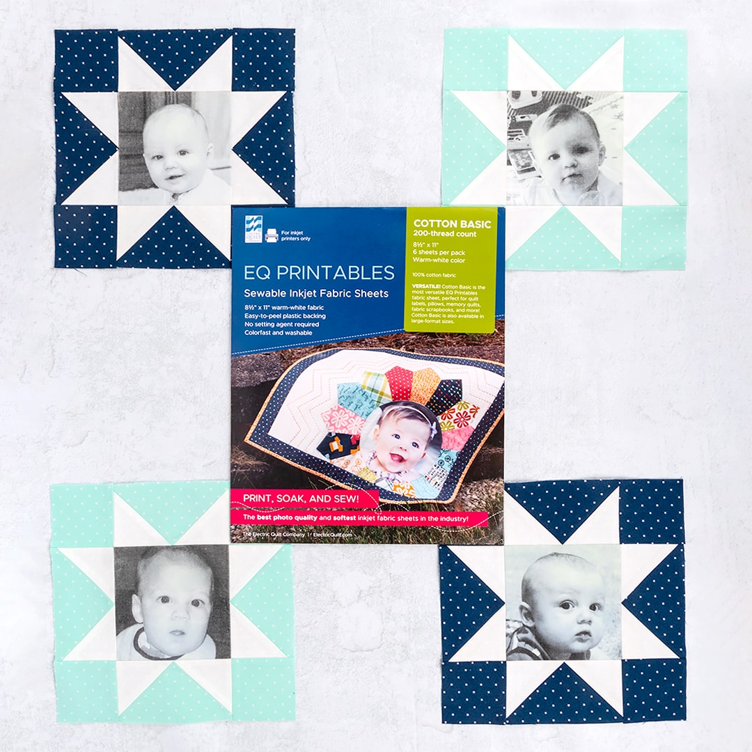 Kimberly's photo quilt blocks and the EQ Printables