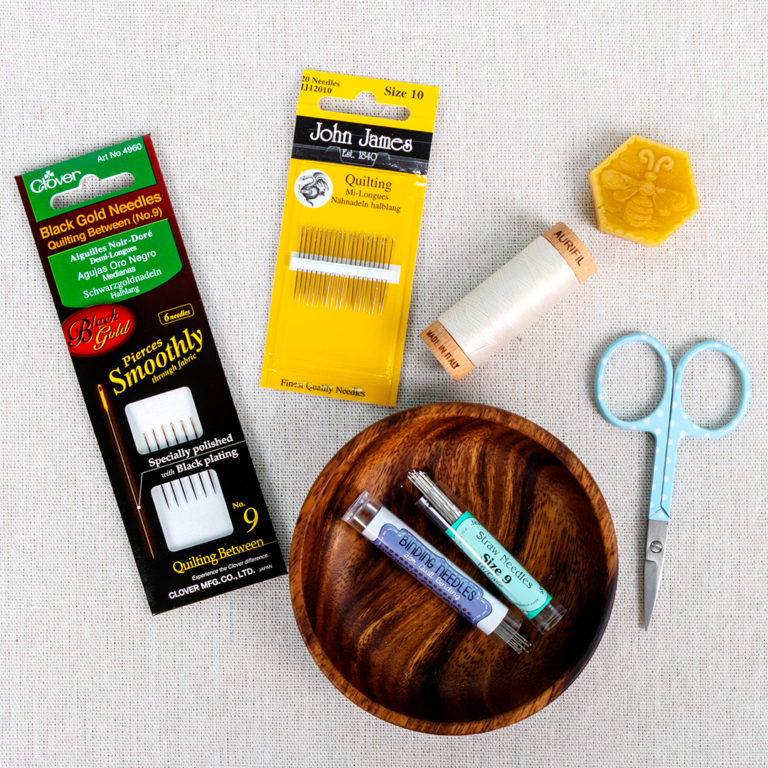 When it comes to adding binding or quilting by hand, it’s best to pick