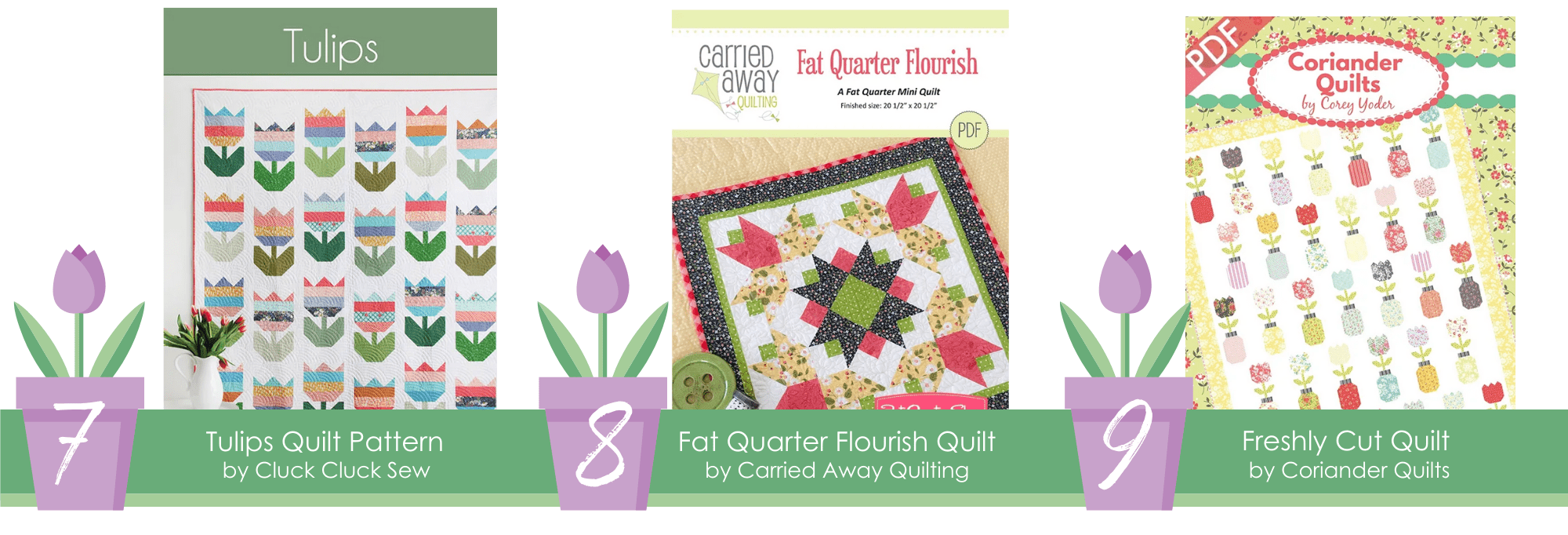 Tulip Quilt Patterns for Spring 6-9