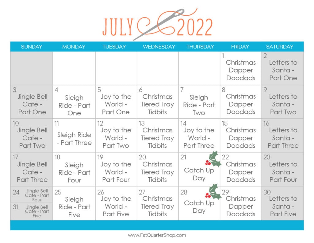 Jolly July Kimberly's Schedule