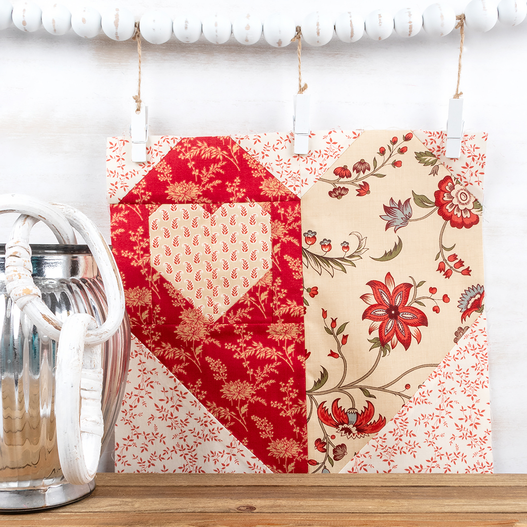 Laurie made her blocks with Bonheur de Jour by French General for Moda Fabrics.