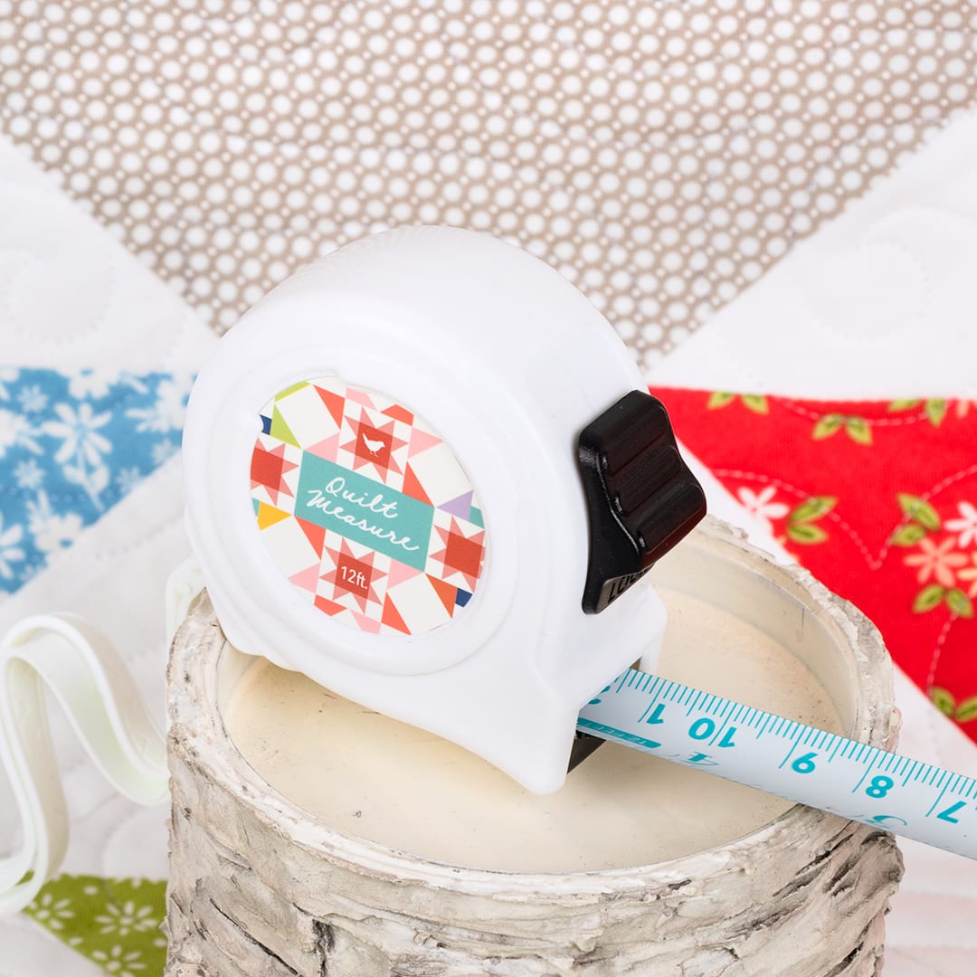 The Riley Blake Quilt Tape Measure featured in the August Sew Sampler Box