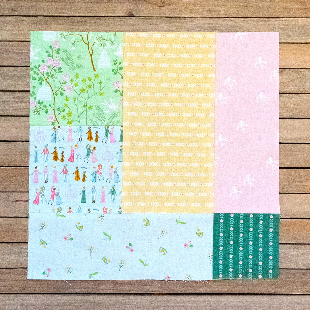 Completed Mosaic block from Fat Quarter Style in Emma by Citrus & Mint