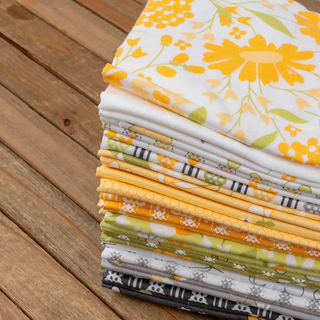 buttercup & slate fabric collection by corey yoder for moda fabrics