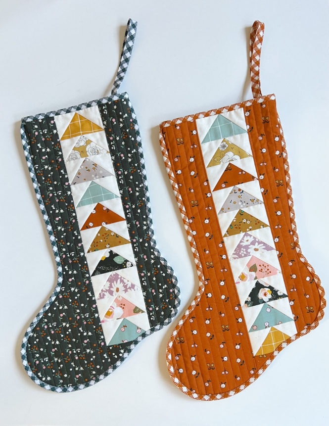 These Quilt As You Go stockings are easy to make! Minki Kim sewed hers ...