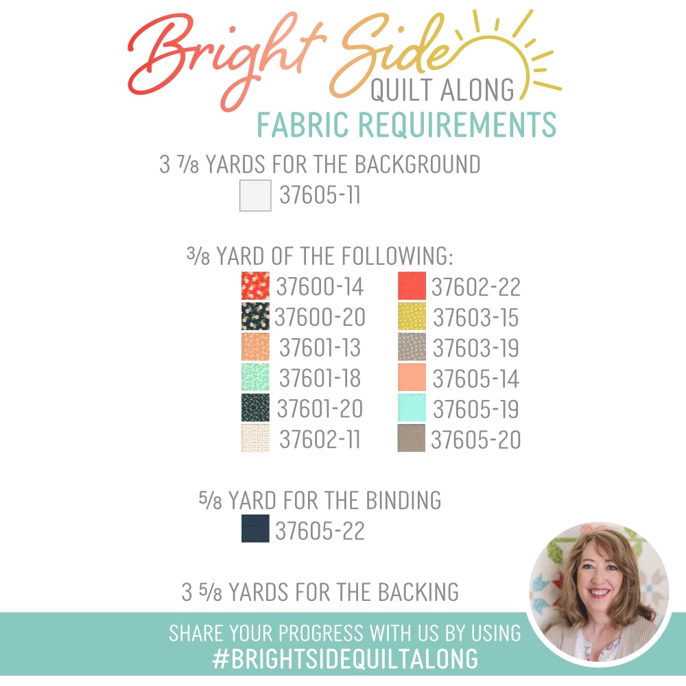 Bright Side Quilt Fabric Requirements