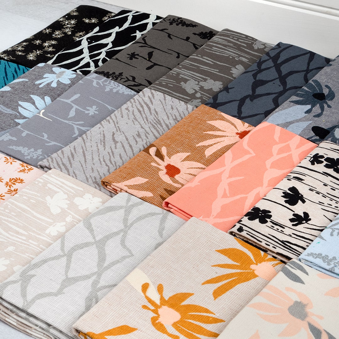 Canvas fabrics from Northcott the right choice of a soft colored quilt