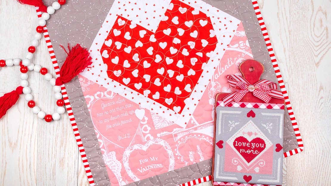 Love note free cross stitch and quilt