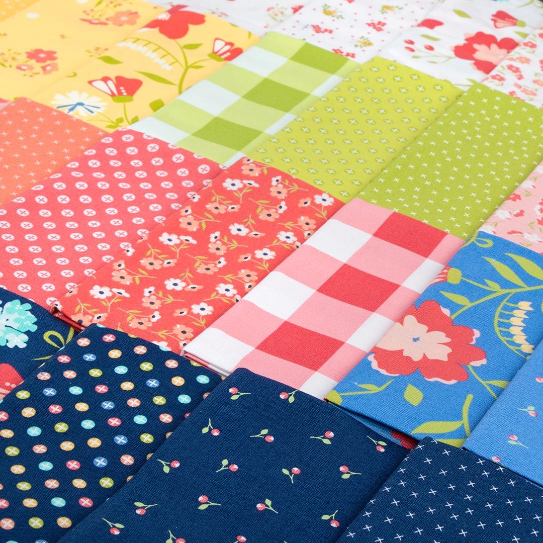 Sunwashed fabric collection to show an example of quilting cotton as a type of fabric