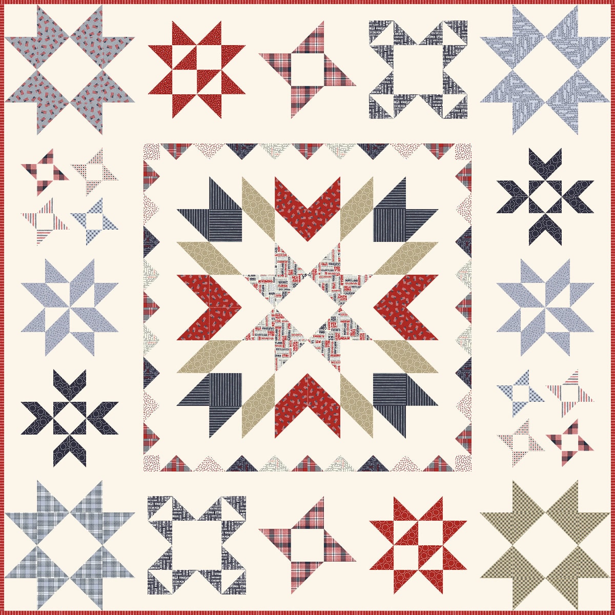 The Triangle on a Roll Quilt Along will take place over seven weeks