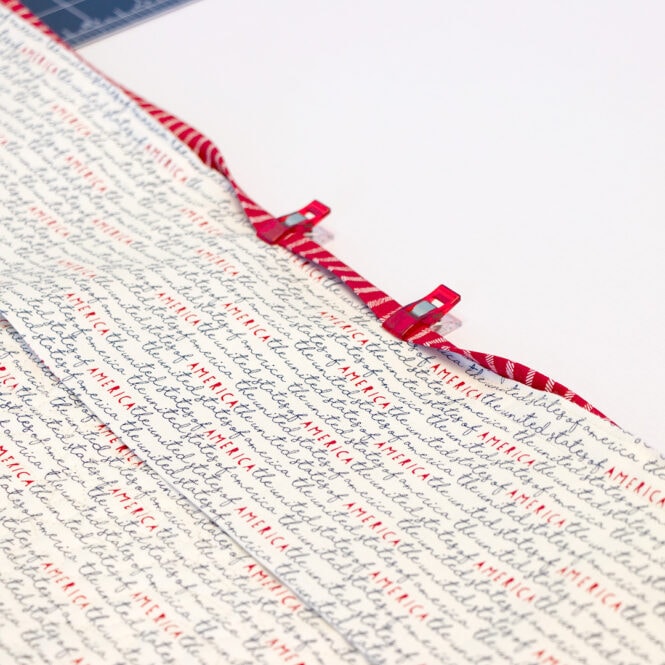 4. Next, bind your quilt as usual, making sure that the edge of the