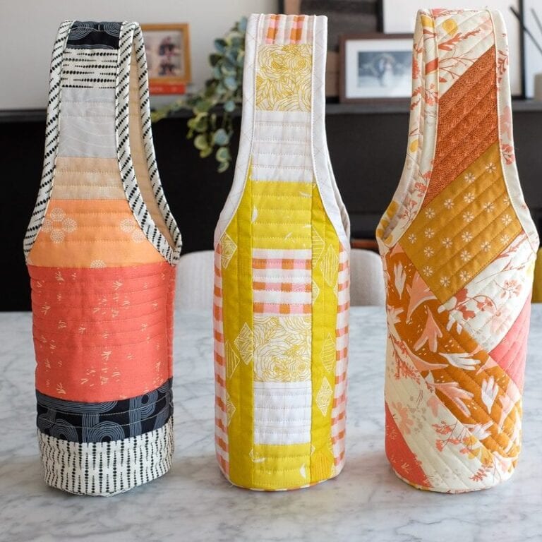 Quilt As You Go Wine Totes