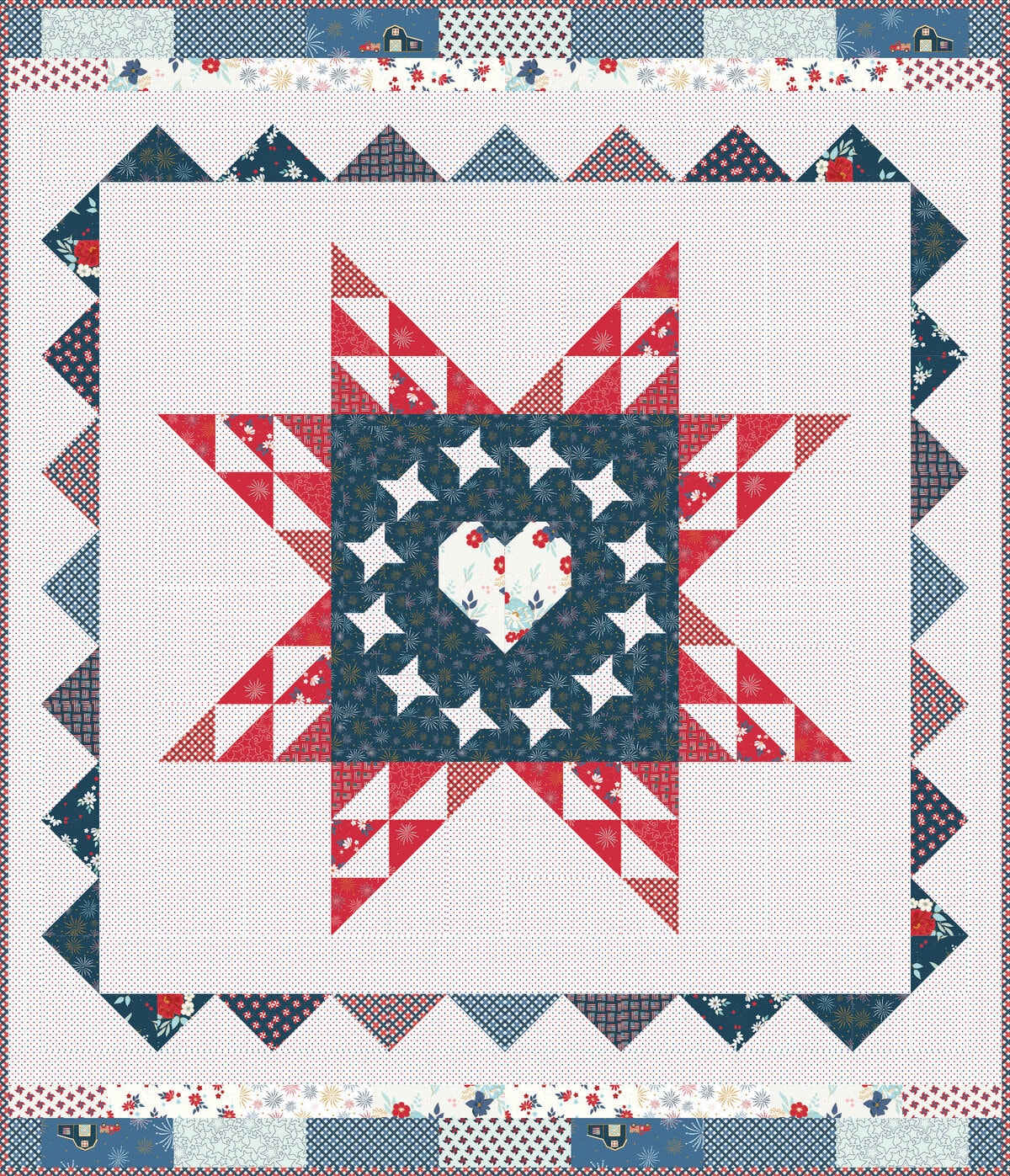 Another idea for you is Sweet Freedom by Beverly McCullough for Riley Blake Designs.