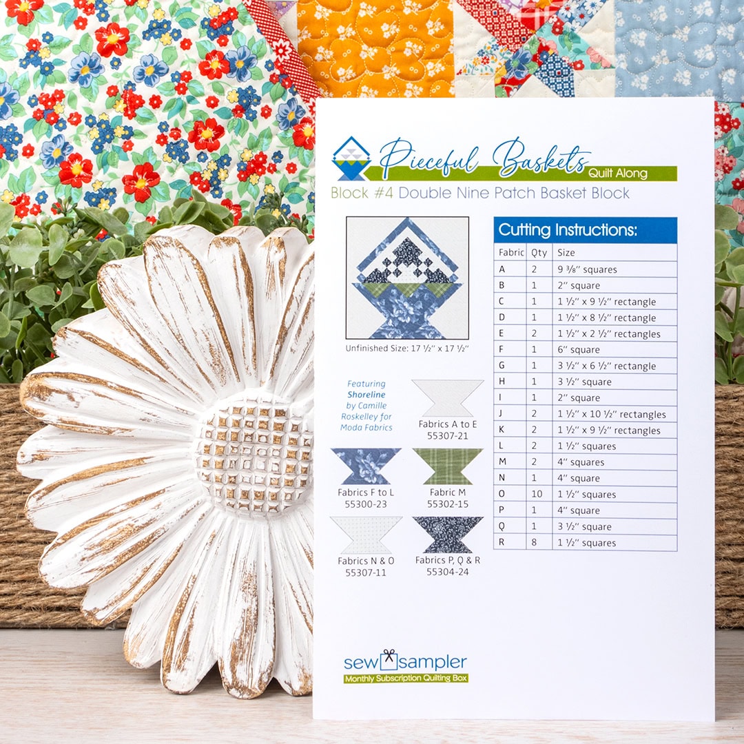 Pieceful Baskets Quilt Along Quilt Card product photo