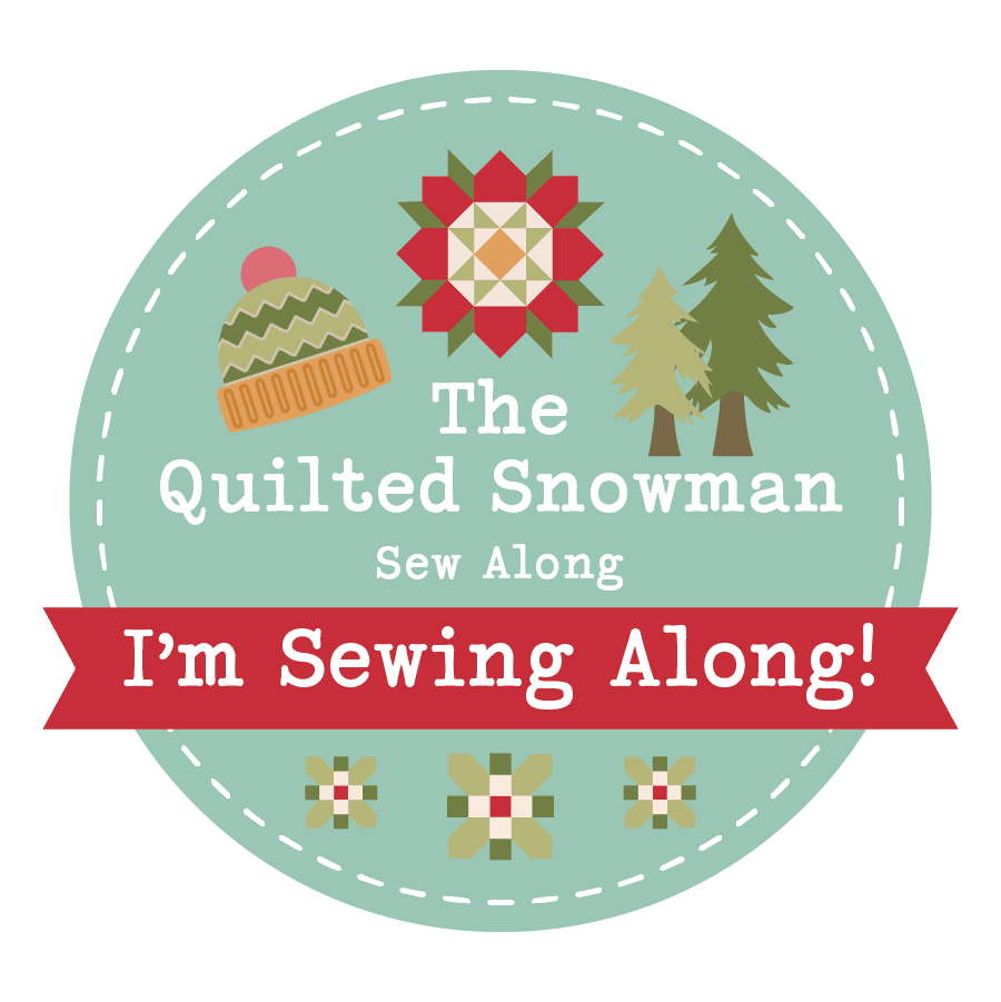 Downloadable badge for The Quilted Snowman Sew Along