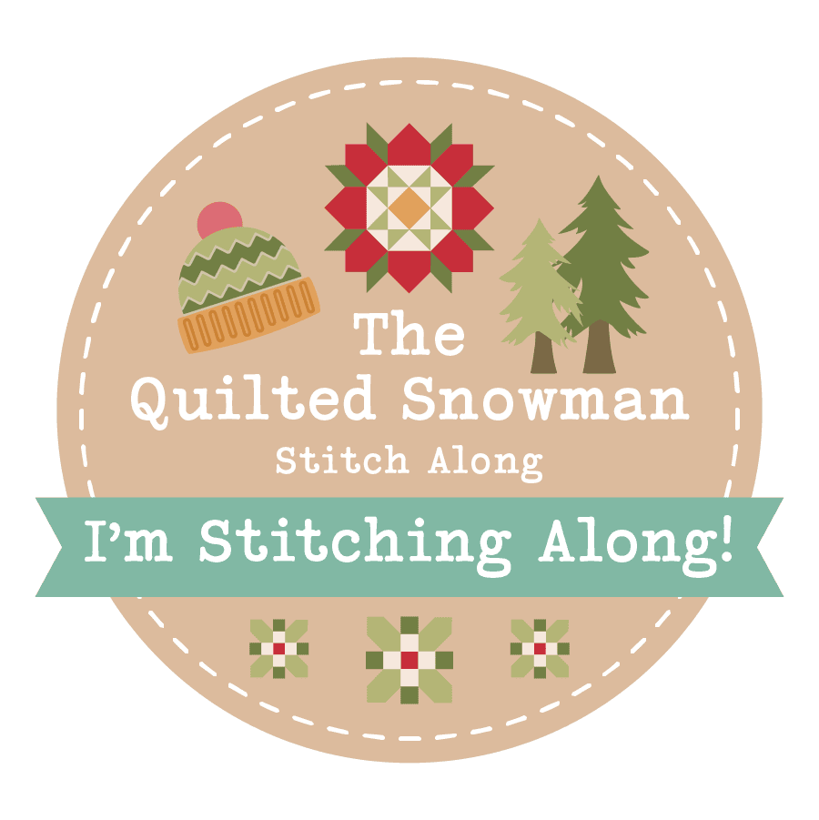 Downloadable badge for The Quilted Snowman Stitch Along