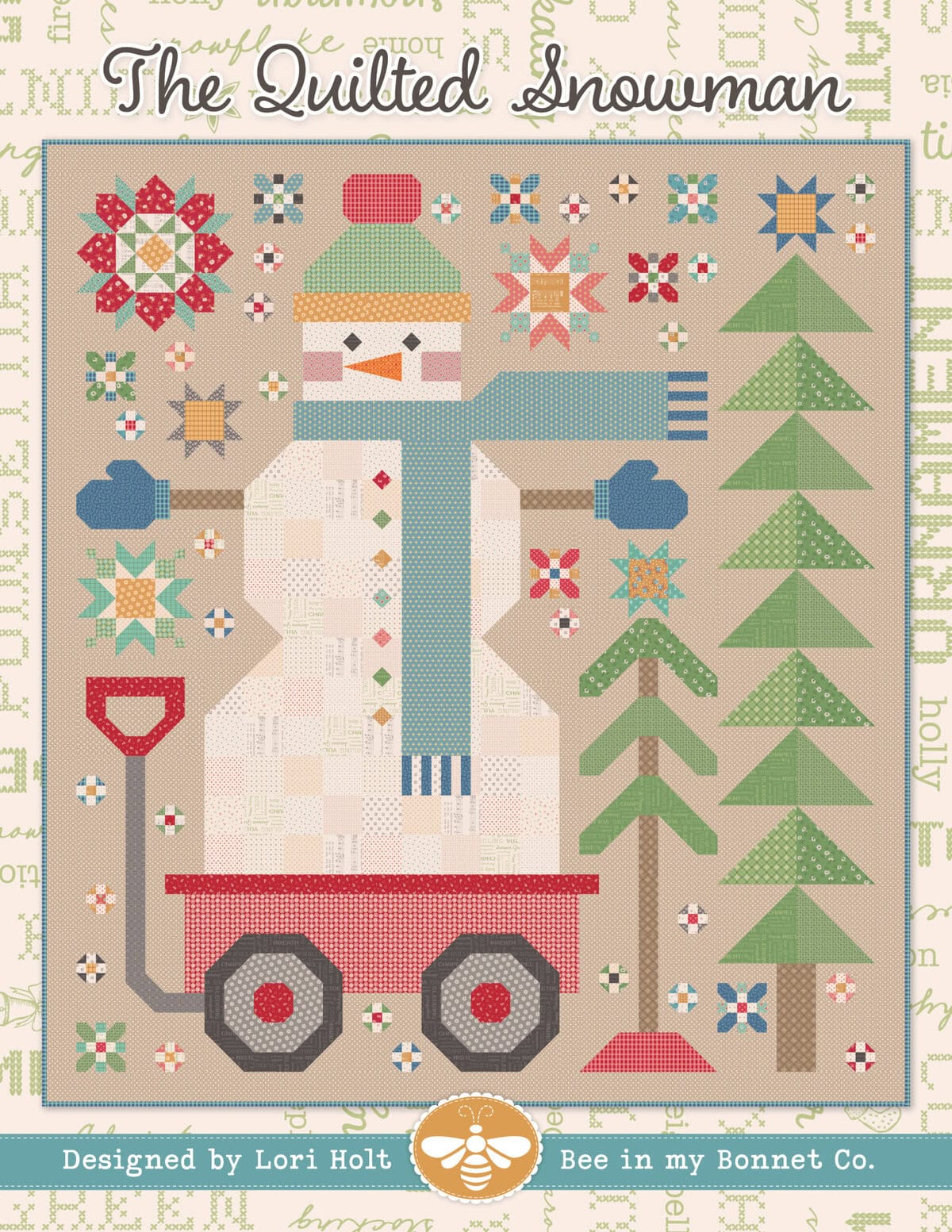 The Quilted Snowman quilt pattern graphic