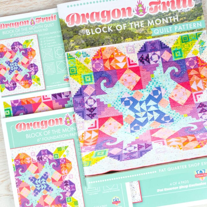 Dragon Fruit Block of the Month Kit (pattern and papers included ...