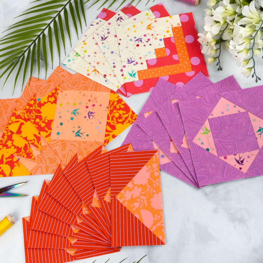 Dragon Fruit Block of the Month Kit (pattern and papers included ...